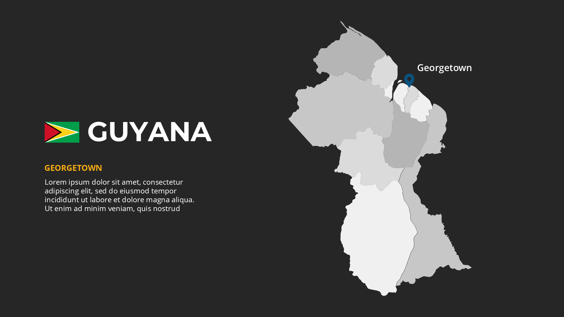 South America Dark slide 8